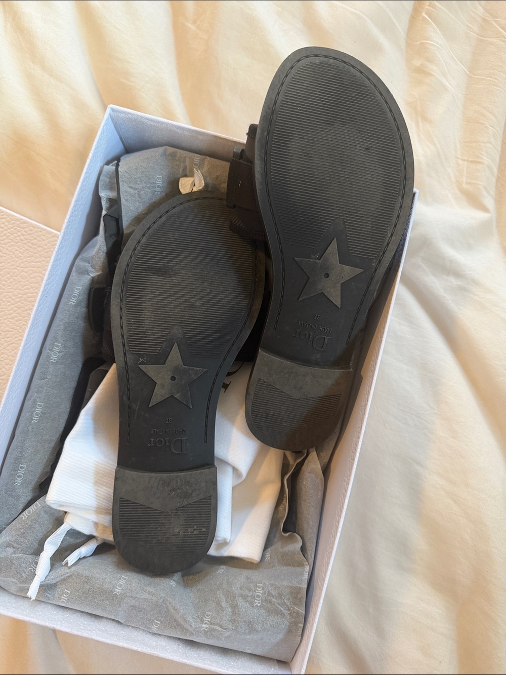 Dior Black Logo Strap Slide Sandals - Picture 7 of 7